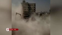 پس از حمله موشکی ایران که 9 نفر را کشت: بخش هایی از ساختمان در بات یام فرو ریخت