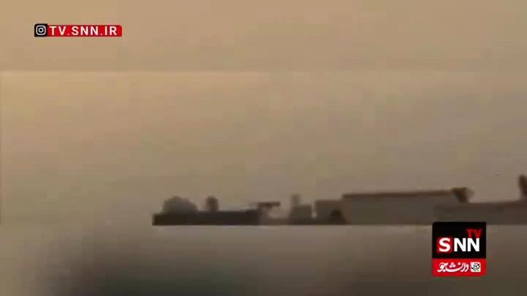 ویدیوی منتشرشده در منابع عربی از اصابت موشک به پایگاه آمریکا در بحرین