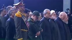  اشک‌های پزشکیان و سرلشکر رضایی در مراسم وداع با رهبر شهید