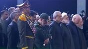  اشک‌های پزشکیان و سرلشکر رضایی در مراسم وداع با رهبر شهید